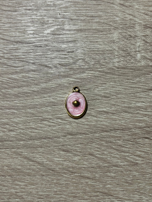 Charm médaillon (rose)