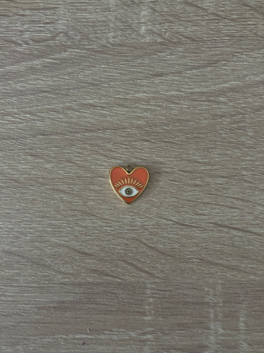Charm coeur (orange)